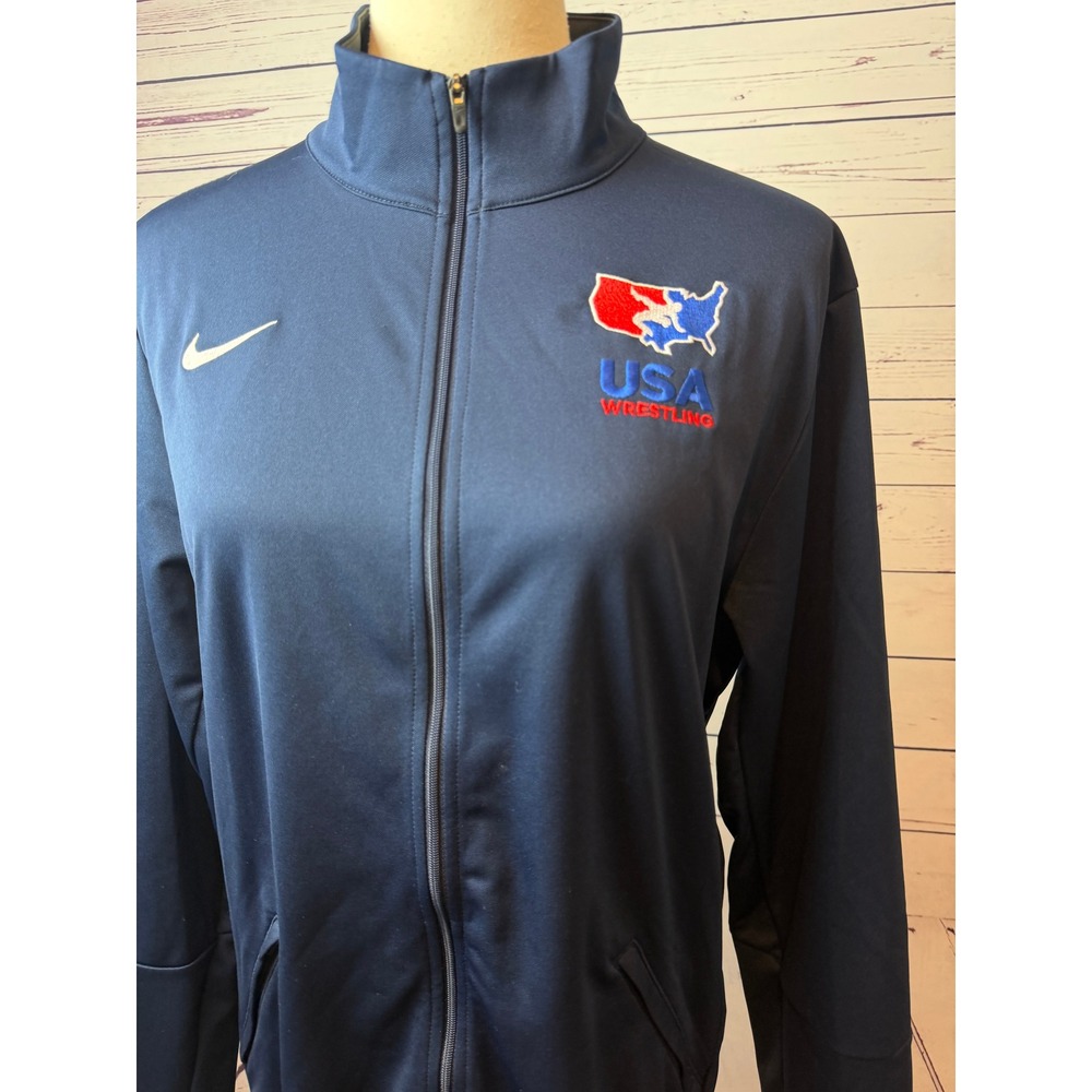 Nike Team USA‎ Wrestling Track Jacket Epic Full Zip Small Mens Olympics Training